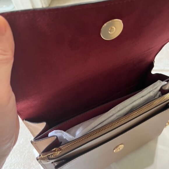 Coach Klare Crossbody Bag With Linear Quilting Taupe Leather - Picture 6 of 11